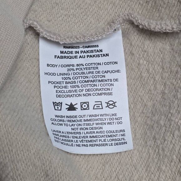 Nike Beige Longline Hoodie Sweatshirt Womens Medium - Picture 6 of 7